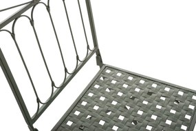 Kovová skladacia stolička Asina (SET 2 ks) - Zelená antik