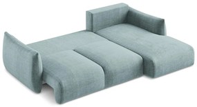 Modrá rozkladacia rohová pohovka (pravý roh/s leňoškou) Leila – Makamii