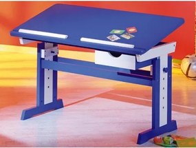 Písací stôl Paco, modrý/biely%