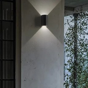 Vonkajšie nástenné svietidlo IDEAL LUX  Apollo AP2 Round Nero 137391