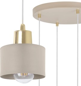 Závesné svietidlo Panta, 4x béžové kovové tienidlo, g, o