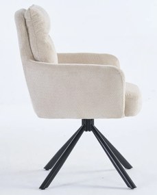 Jedálenská stolička Stephanie, béžová látka