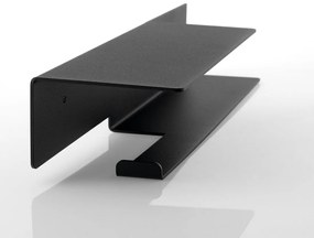 Sapho Sapho, držiak toaletného papiera s poličkou 35cm, čierna matná, 33214