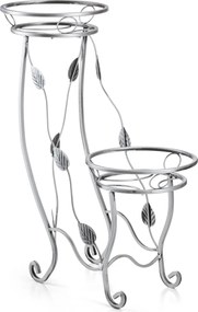 STOJAN NA KVETINÁČ JULYAN 70X50 CM STRIEBORNÁ