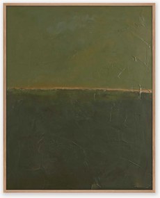 Ručne maľovaný obraz na plátne Edge Green