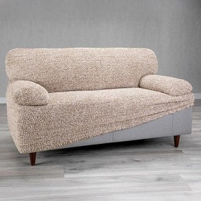 Bielastické poťahy GLORIA béžová rohová sedačka (š. 350 - 530 cm)