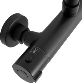 Rea Bliss, termostatická sprchová sada s hornou dažďovou sprchou, čierna, REA-P8804