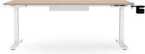 Elektrický stôl s nastaviteľnou výškou ergonomický biely/dub sonoma,1600x800 mm: ARIA