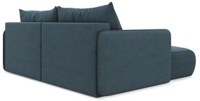 Modrá rozkladacia/s úložným priestorom rohová pohovka (ľavý roh) Nanea – Makamii