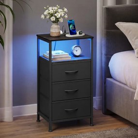 Sada 2 nočných stolíkov s LED osvetlením LGSB35203B102