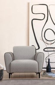 Křeslo Aren ekokůže šedé