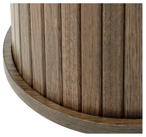 Okrúhly odkladací stolík v dekore duba ø 50 cm Nola – Unique Furniture
