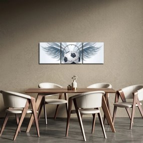 Obraz - Balón s krídlami (s hodinami) (90x30 cm)