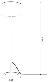 Stojacia lampa ARDEN 1xE27/60W/230V čierna/zlatá