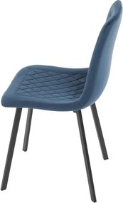 Jedálenská stolička zamatová, modrá DCL-973 BLUE4