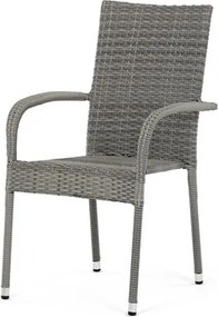 Záhradná stolička Autronic kov Šedá AZC-S2114 GREY