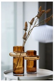 Oranžová sklenená váza Lyngby Glas Tube, výška 20 cm