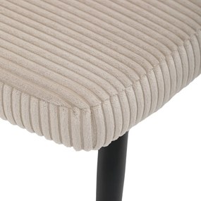 Relaxačné kreslo ušiak s taburetom ROYAL — kov, menčester, béžová