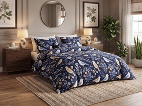 Obliečky z mikrovlákna DENIM BIRDS modré Rozmer obliečky: 70 x 90 cm | 140 x 220 cm