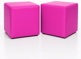 Sedací vak taburetka kocka ružová EMI
