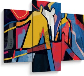 Obraz - Abstrakcia mužov (90x60 cm)