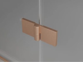 Mexen Mist-H Duo, 2-krídlový výklopný sprchový kút 75 x 115 cm, číre sklo, medený matný profil, 8A5-075L-115P-65-00