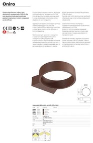 Redo 91062 - Vonkajšie LED nástenné svietidlo ONIRO LED/8W/230V IP65 antracit