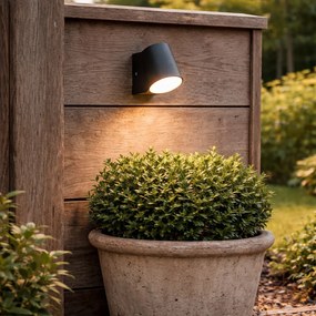 Moderné vonkajšie svietidlo antracit vrátane LED s čidlom súmraku - Uma