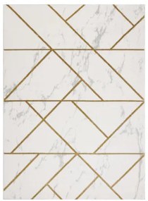Koberec EMERALD exkluzívny 1012 glamour, styl geometrický, marmur krém / zlatý