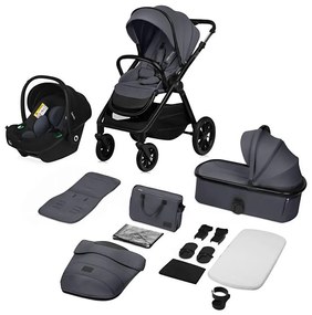 Lionelo - Kombinovaný kočík 3 v 1 LAYLA Grey Stone