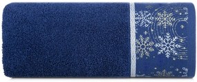 Bavlnený modrý uterák s vianočnou výšivkou Šírka: 50 cm | Dĺžka: 90 cm