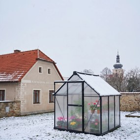 Skleník 210 x 183 x 193 cm, zosilnená konštrukcia, polykarbonát 6 mm