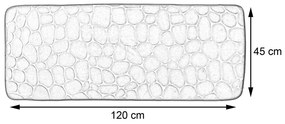 TENDANCE Predložka do kúpeľne Stones, 45x120 cm, béžová