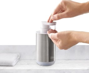 Dávkovač mydla z nehrdzavejúcej ocele v striebornej farbe 300 ml Duo Steel – Joseph Joseph