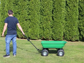 CH Zelený záhradný vyklápací vozík Fury - 75l