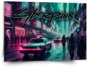 Sablio Obraz Cyberpunk 2077 Mesto - 150x110 cm