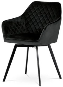 Jedálenská stolička Autronic 57x84 cm čierna látka DCH-425 BK4