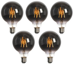 Sada 5 inteligentných LED žiaroviek E27 G95 dymové 4W 60lm 1800-3000K
