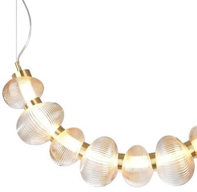 LED luster na lanku BOLLA LED/36W/230V zlatá/dymová béžová