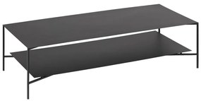 Čierny oceľový konferenčný stolík 60x140 cm Azisi – Kave Home