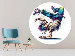 Breakdancer textilní prelepiteľná nálepka na stenu list 45 x 45 cm