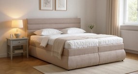 DREVONA® Manželská posteľ 160 cm béžová  LUNA 1, Soro 13