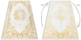 Koberec CORE 6268 Ramka, ornament - slonia kosť / zlatý
