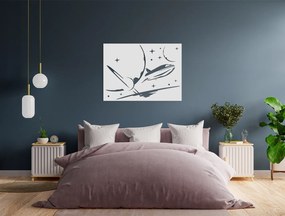 drevko Drevený obraz Kozmická loď Rozmer obrazu: 32,5 x 44,5 cm, Farba dekorácie: Čierna
