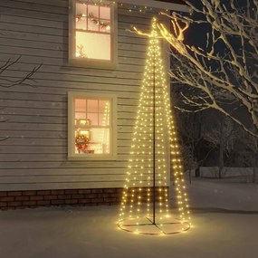 Vianočný stromček kužeľ teplé biele svetlo 310 LED 100x300 cm 343490