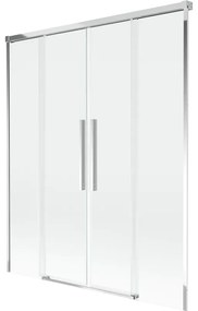 Mexen Rox, 2-krídlová posuvná vaňová zástena 140 x 150 cm, 8mm číre sklo, chrómový profil, 8C9-140-002-01-00