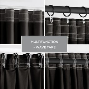 Čierny zamatový dimout záves 140x270 cm – Restilo