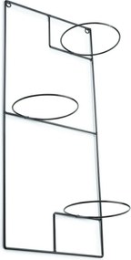 NÁSTENNÝ DRŽIAK NA KVETINÁČ SIMPLY 71X31X17 CM ČIERNA