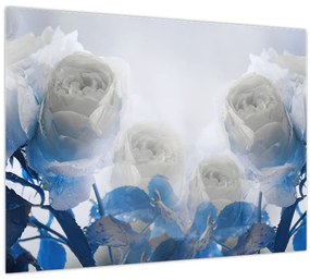 Obraz - Biele ruže (70x50 cm)