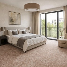 Condor Carpets, Metrážny koberec Serena 6682, na mieru, šíře 4m,5m, ružová, filc, obývacia izba